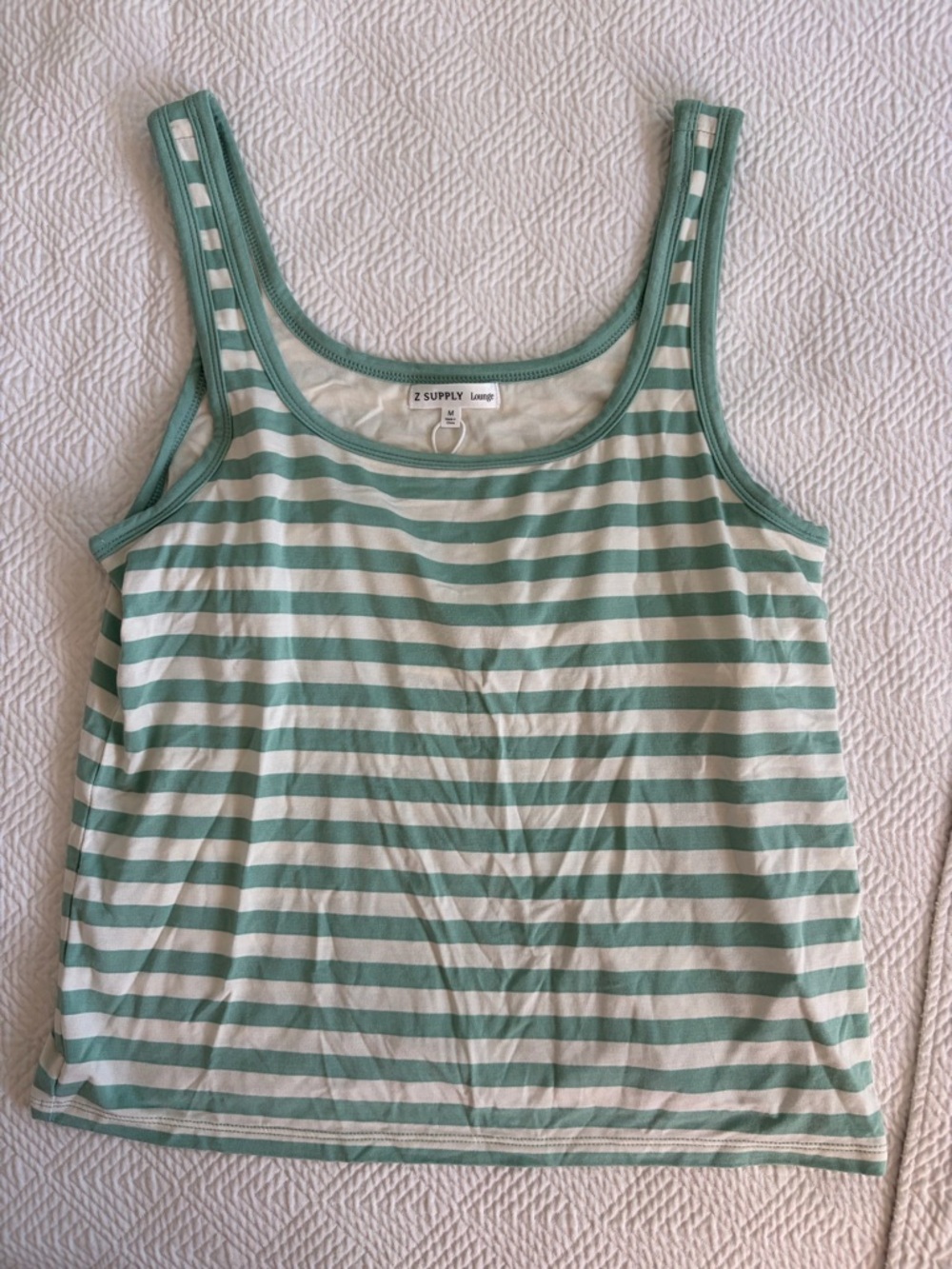 Z Supply Light Green Kiera Striped Tank NWT